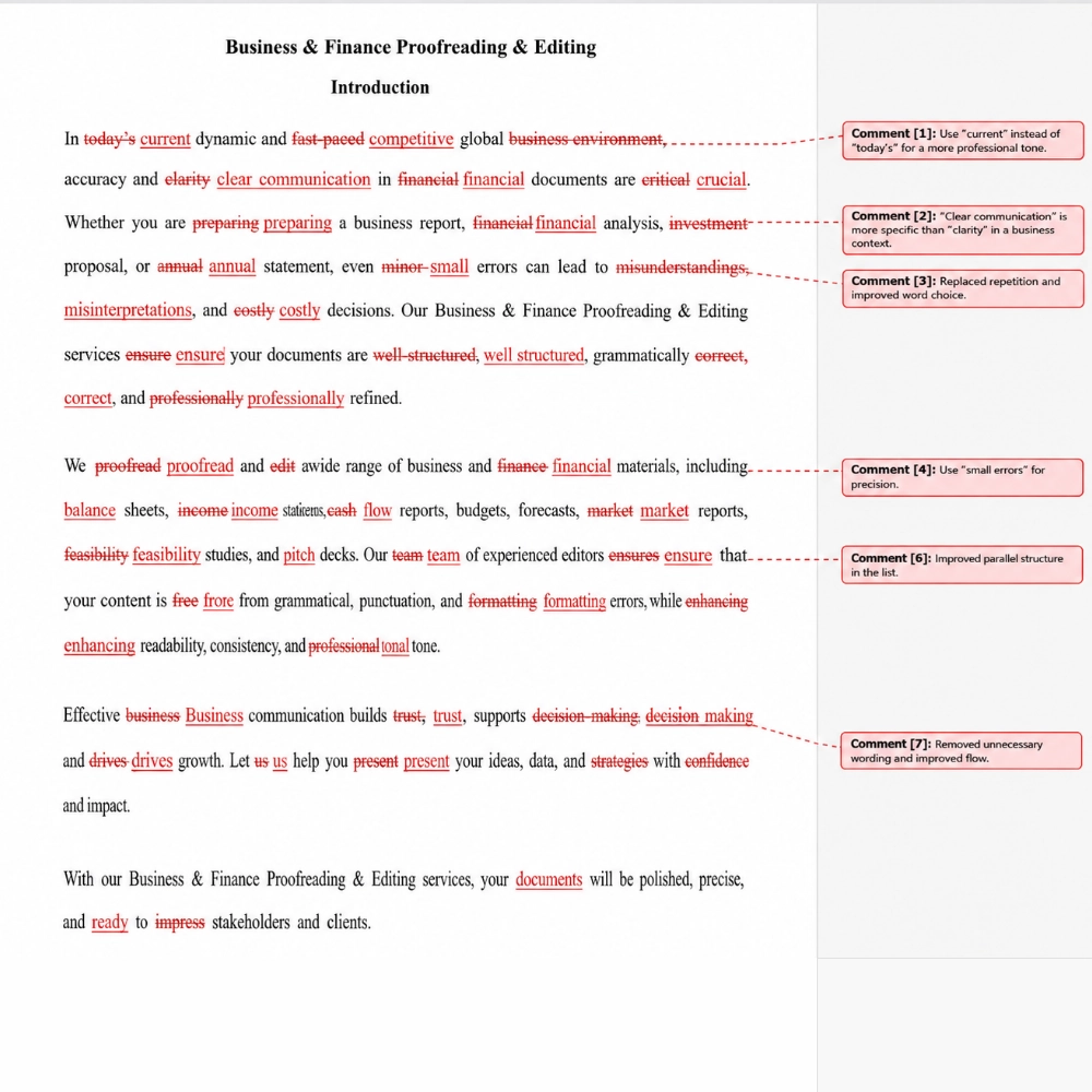 UK Proofreaders - Samples