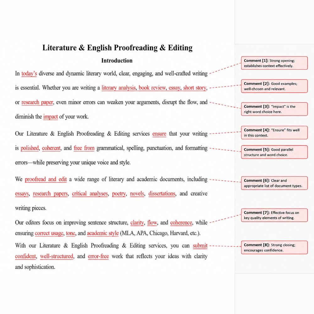 UK Proofreaders - Samples