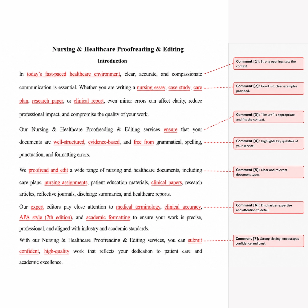 UK Proofreaders - Samples